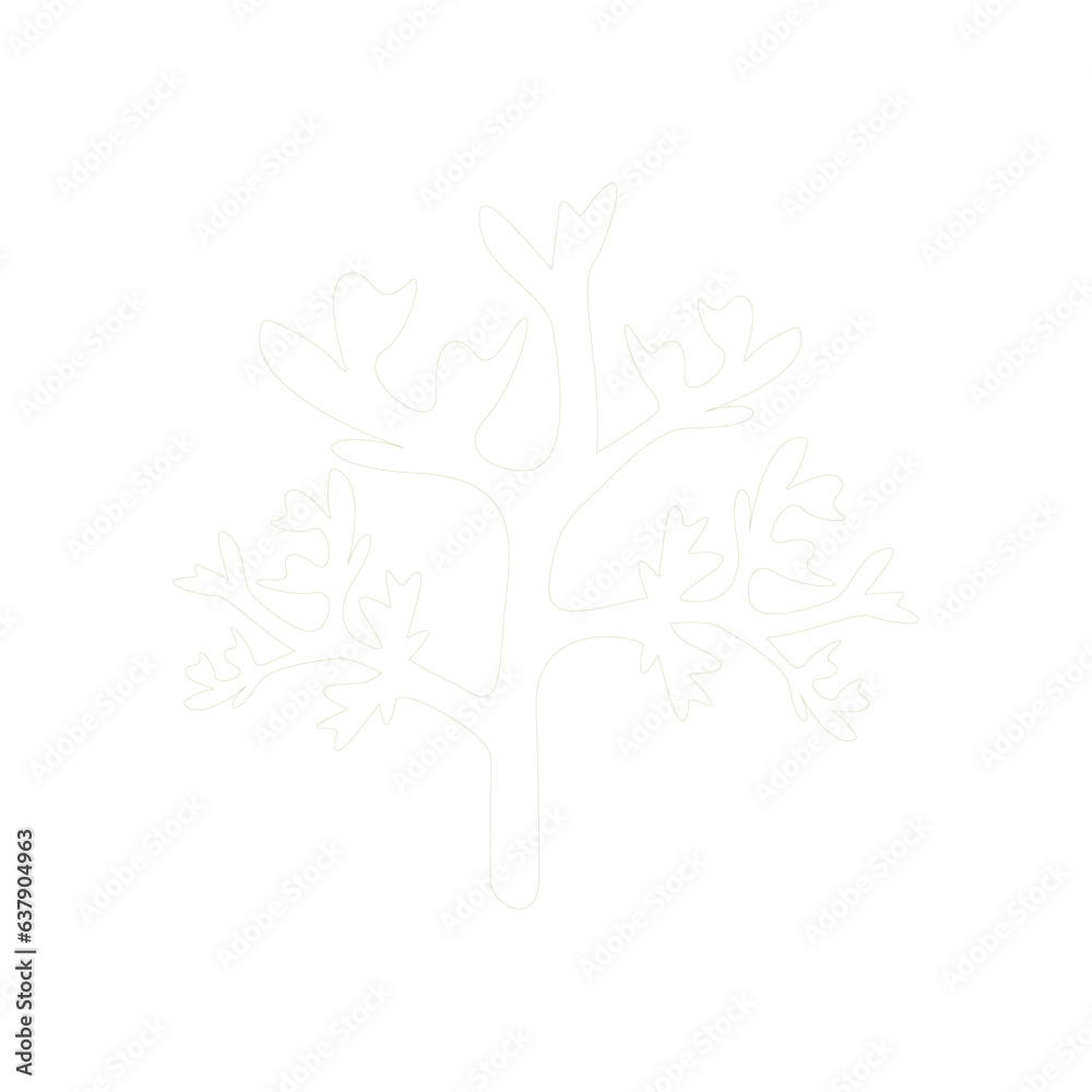 Fototapeta premium Algae plant abstract recolorable vector element