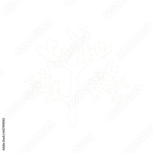 Algae plant abstract recolorable vector element