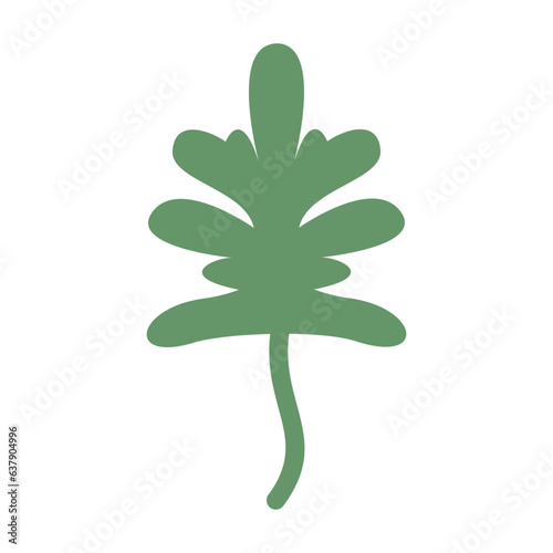 Algae plant abstract recolorable vector element