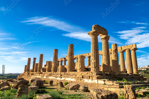 The greek temple of Juno in the Valley of the Temples, Agrigento, Italy.