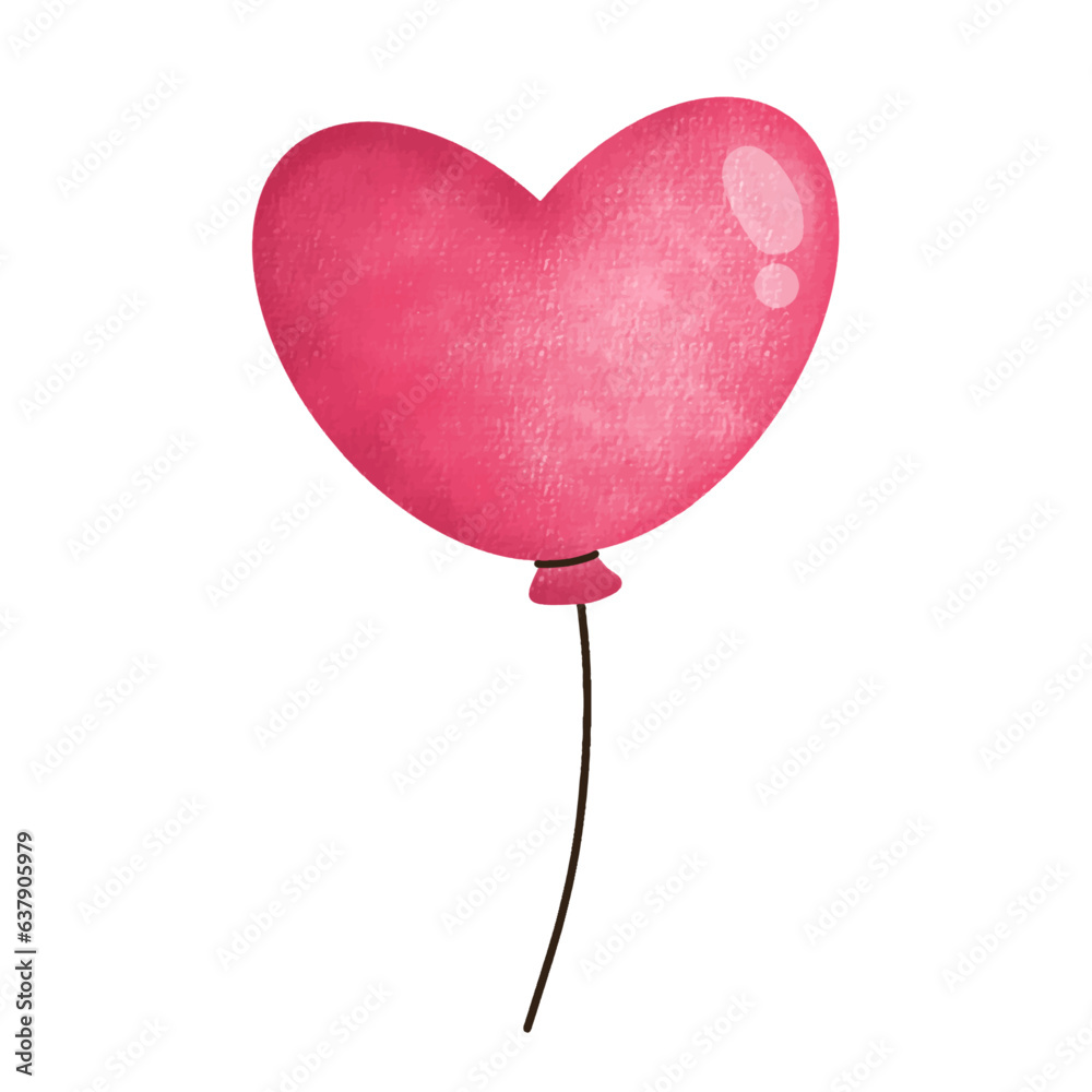 Pink Heart Balloons,air balloon,Gift,heart cartoon,pink,red,cute, vector ,illustration,hand drawn,graphic,cartoon
