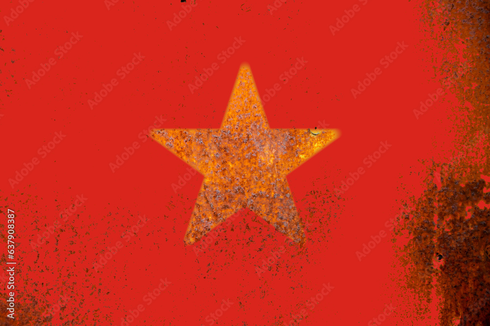 Fototapeta premium vietnamese flag texture as a background