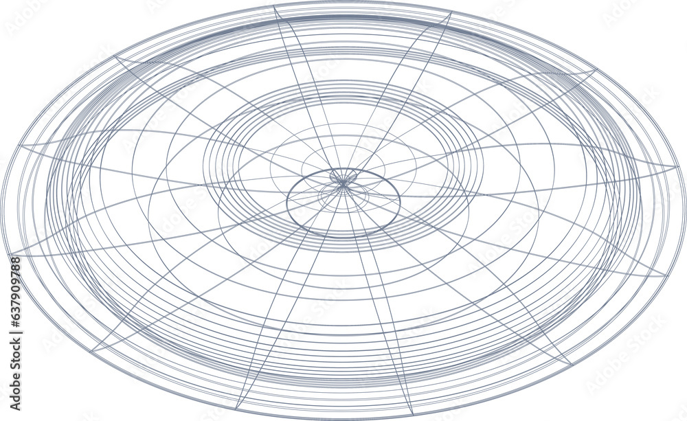 Obraz premium retrofuturistic wireframe shape design.
