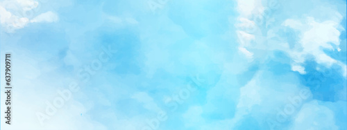 abstract watercolor background sunny sky blue light watercolor background. Aquarelle painting brush effect card paper textured canvas cloudy smoke space for text, entertaining card, template. aquamari