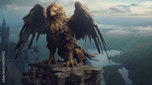 Mystical majestic creature griffin by AI