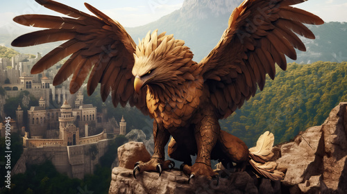 Mystical majestic creature griffin by AI