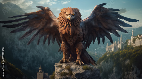 Mystical majestic creature griffin by AI