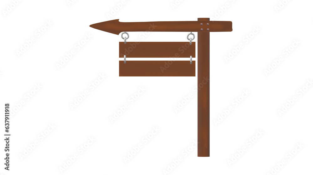 Signage, wood, directions. Wood texture. Space to write your message. Illustration. Arrow pointing. Hanging chain. White background. Signage, wood, directions. Wood texture. Space to write your message. Illustration. Arrow pointing. Hanging chain. White background.