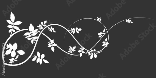 on a gray background element hawthorn decoration