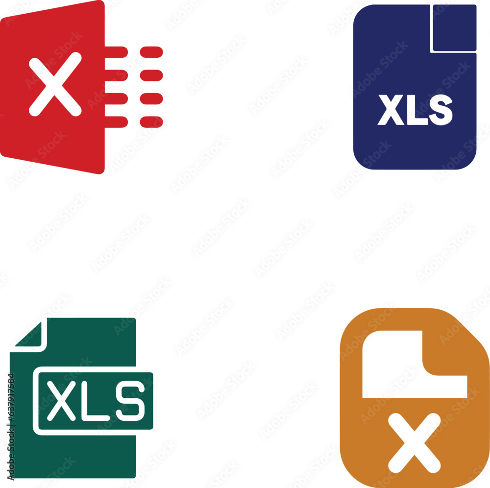 Spreadsheet Mastery - Quartet of Excel Icons. Dive into the world of ...