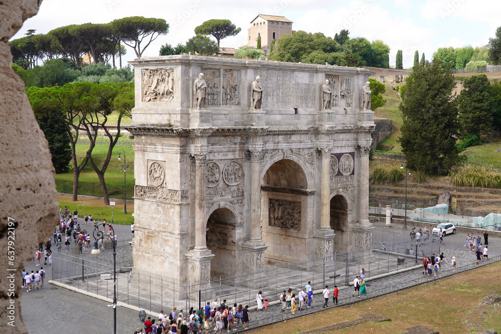 Arch of Constantine in ancient Roman Forum.
The iconic architecture in Rome, Italy.
