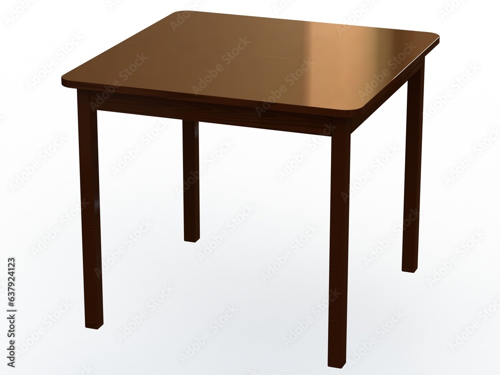 Solid Teak Wood Table 3D model Solid Teak Wood Table 3D model