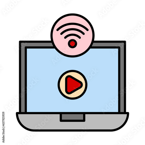 Online Streaming Icon Design