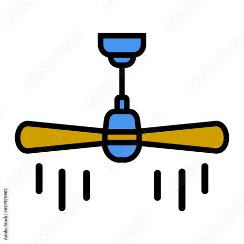 Illustration Vector Graphic of Ceiling, fan, home appliances Icon