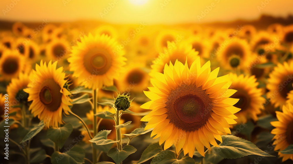 Obraz premium sunflower field in summer