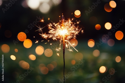 Sparks of sparklers. Merry christmas and happy new year concept