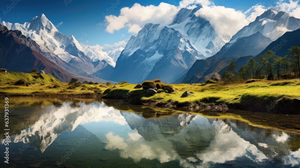 Obraz premium Breathtaking Mountain Landscape and Lush Nature