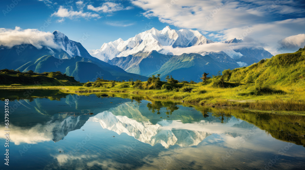 Obraz premium Breathtaking Mountain Landscape and Lush Nature