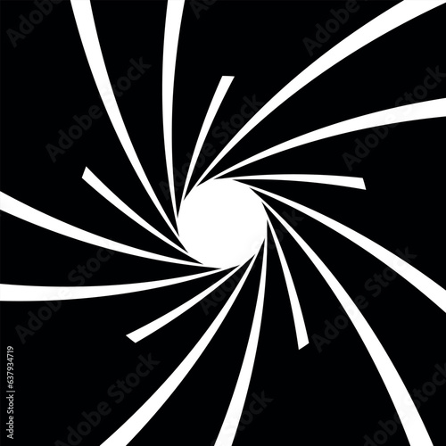 James rifled gun barrel grooves secret vector illustration.