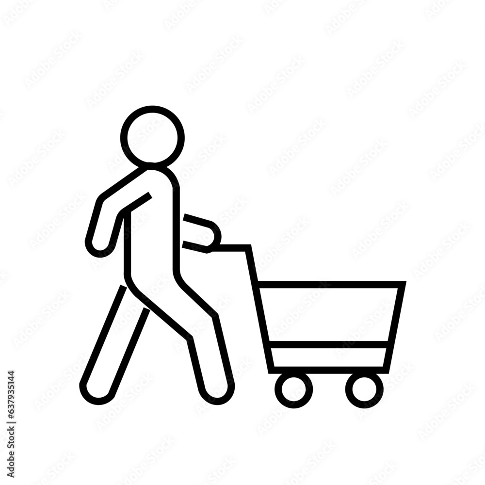 Obraz premium Delivery Shopping Icon Style Line