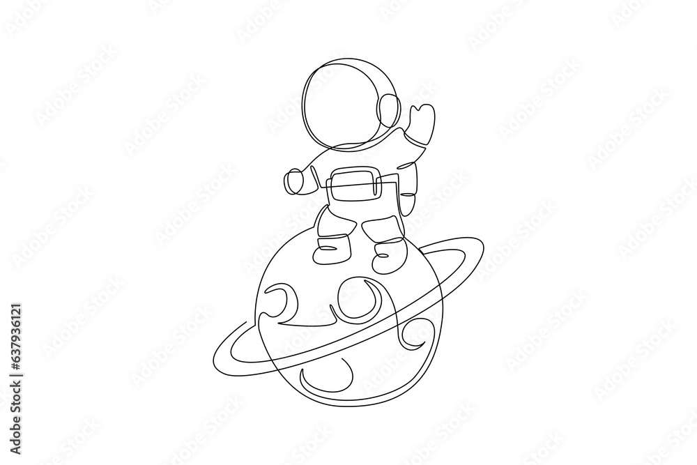 One continuous line drawing of Planets, stars, asteroids, and comets in outer space. Galaxy concept. Doodle vector illustration in simple linear style. One continuous line drawing of Planets, stars, asteroids, and comets in outer space. Galaxy concept. Doodle vector illustration in simple linear style.