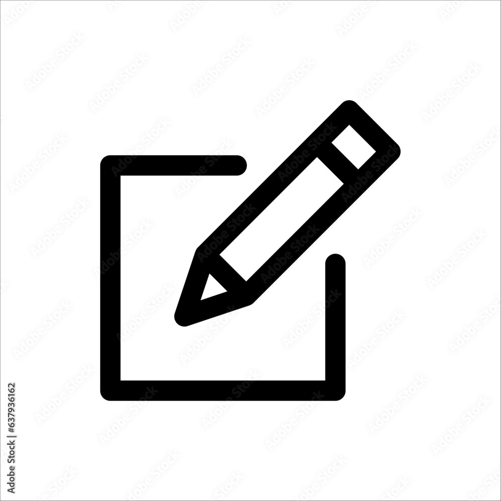 Edit icon. create icon isolated on white background Edit icon. create icon isolated on white background