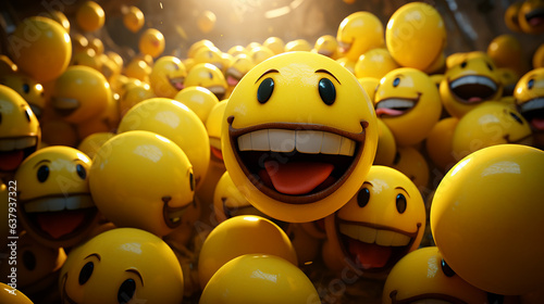 AI-Generated Happy Smiley Artwork. Perfect for World Smile Day Card 