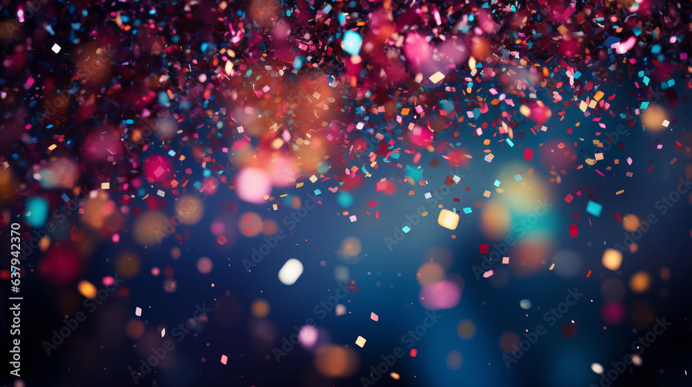 Decoration glitter background, abstract blurred backdrop with modern design circles