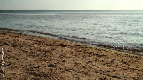 Calm waves on the shores of the Baltic Sea.