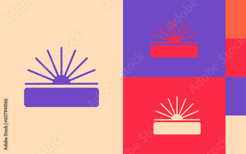 Creative book library logo design, symbol mark, shape logo design, vector logo design, icon brand with a color palette, Symbol graphics