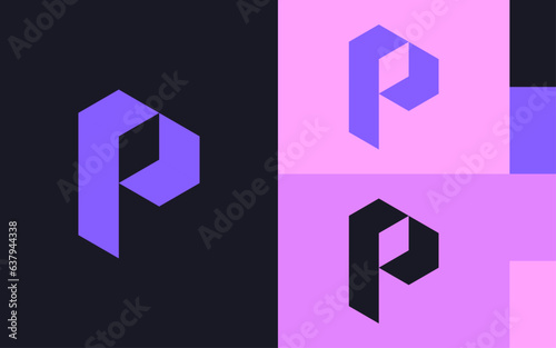 creative logo design to letter P symbol mark, shape logo design, vector logo design, icon brand with a color palette,  Symbol graphics  