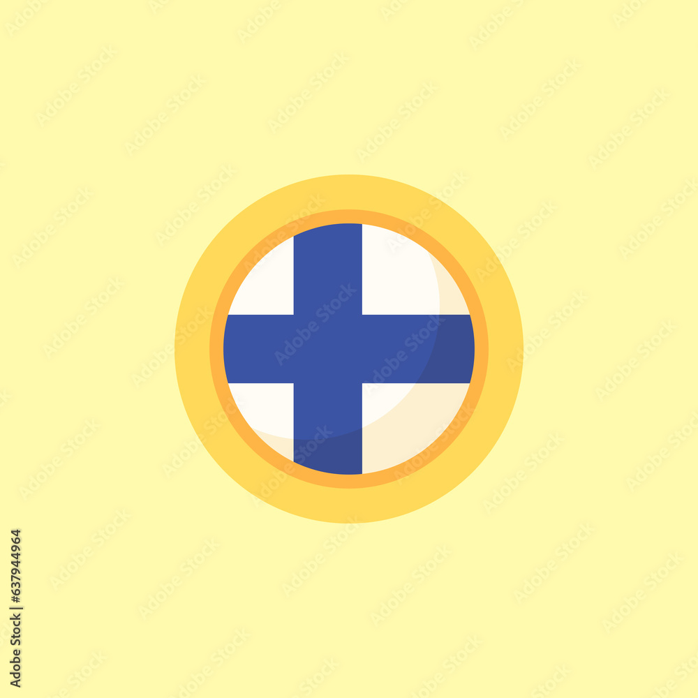 Obraz premium Finland - Circular Flag