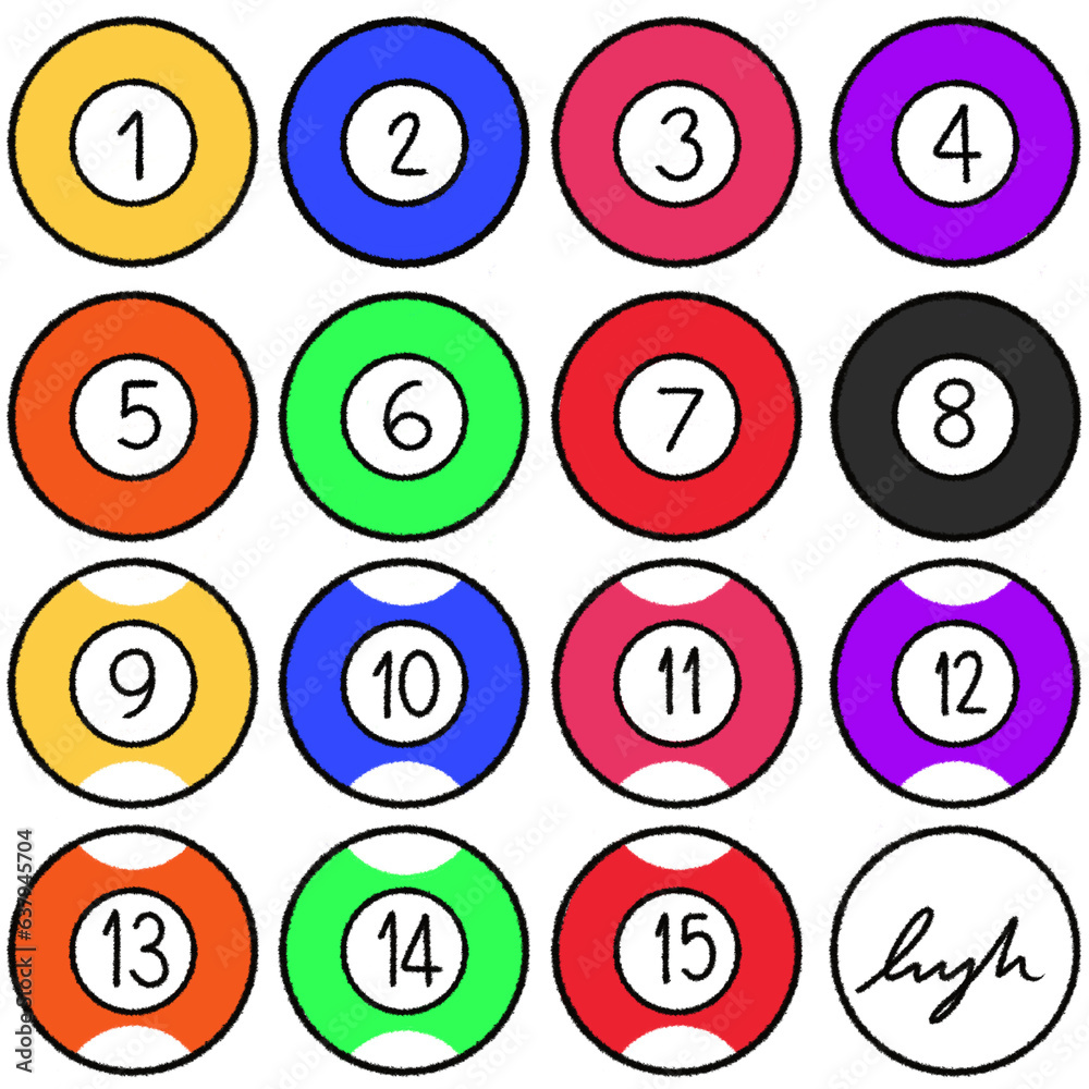 Snooker Billiard Balls Vector