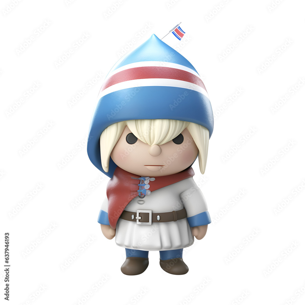 Illustration of a little boy wearing a norwegian costume. Isolated on white background. Illustration of a little boy wearing a norwegian costume. Isolated on white background.