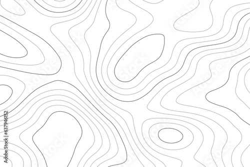 Abstract topographic wavy curve line background. Topography map pattern, Geographic curved relief. Topographic lines background. Vector illustration.