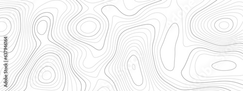 Abstract topographic wavy curve line background. Topography map pattern, Geographic curved relief. Topographic lines background. Vector illustration.