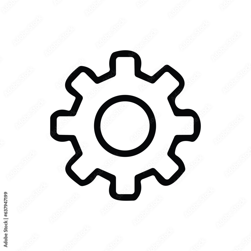 gear icon isolated on white background