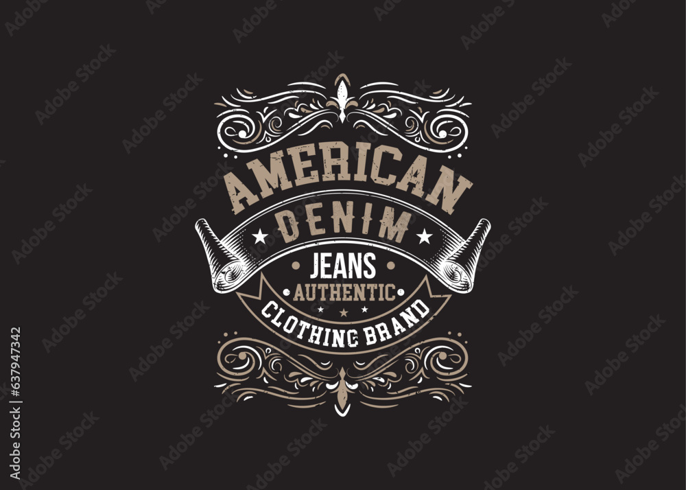 Obraz premium Old American, Classic vintage, T-Shirt Design, Vintage typography, t-shirt design, print, vintage, t-shirt, graphics, Retro Vintage, Old Style T-shirt, typography vector