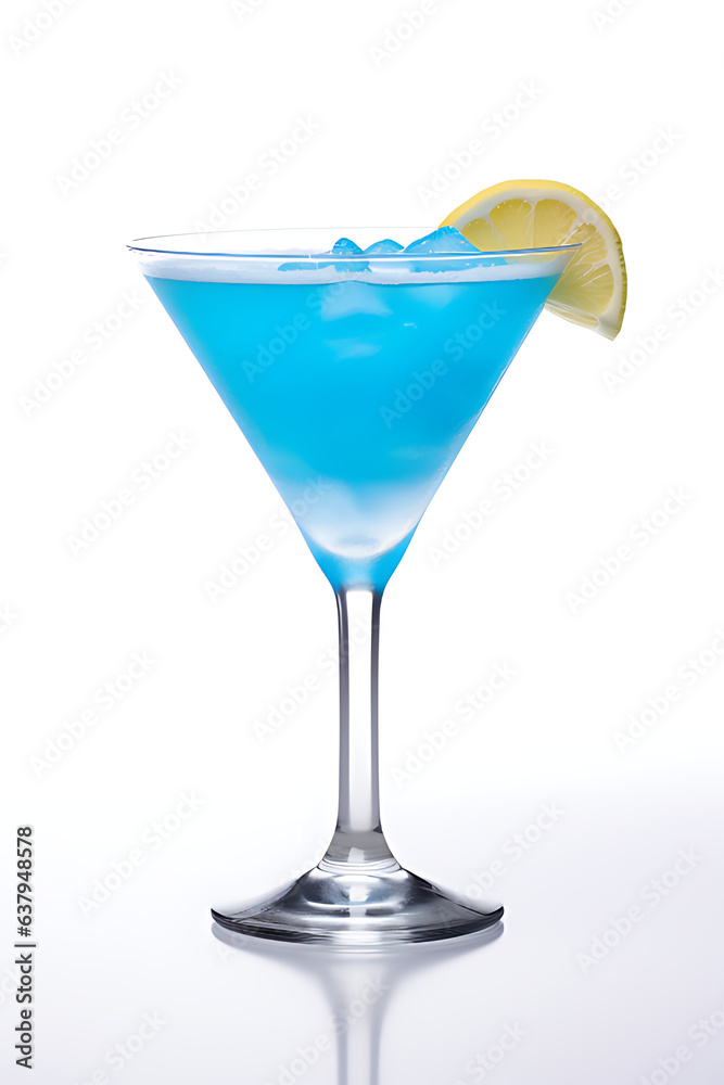 blue cocktail with lime isolated white blue cocktail with lime isolated white