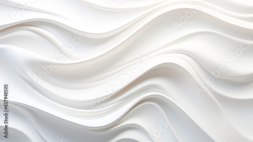 White waves background or wallpaper. Soft lights website design. AI generated.