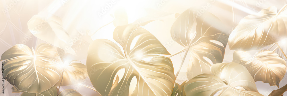 Philodendron, tropisch surreal. Generiert mit KI Philodendron, tropisch surreal. Generiert mit KI
