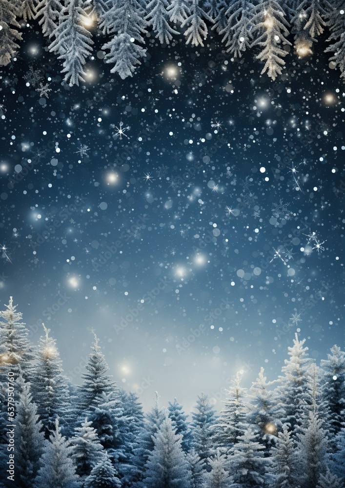 A breathtaking portrayal of a beautiful Christmas scene during winter holidays. Generative AI.