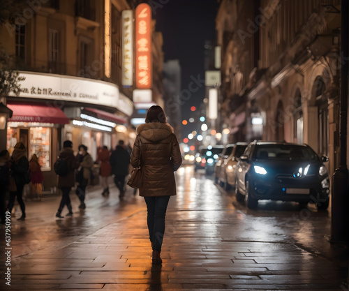 People walking at night in the city © Karolina