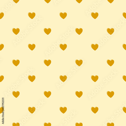 Seamless beige heart pattern background.Simple heart shape seamless pattern in diagonal arrangement. Love and romantic theme background.