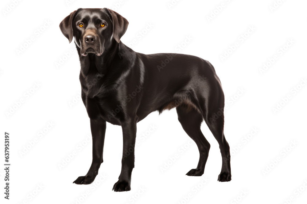 Labrador Retriever Isolated on White Background