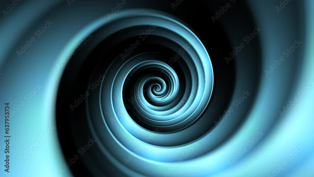 Minimal spiral in infinite rotation. Abstract background in blue and black color. Dizzy concentric pattern. Retro backdrop for event, award, presentation, advertising or other. Seamless loop animation Minimal spiral in infinite rotation. Abstract background in blue and black color. Dizzy concentric pattern. Retro backdrop for event, award, presentation, advertising or other. Seamless loop animation