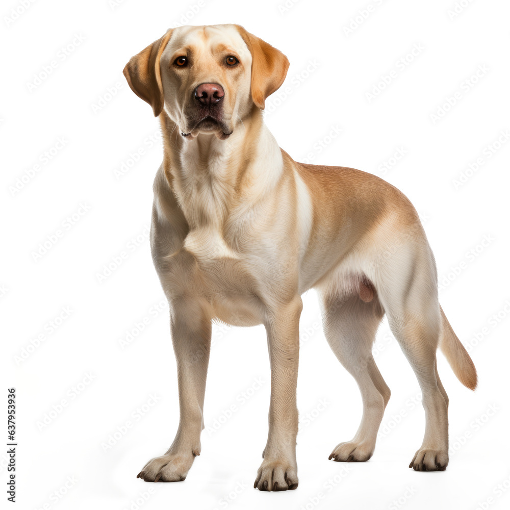 Labrador Retriever Isolated on White Background Labrador Retriever Isolated on White Background