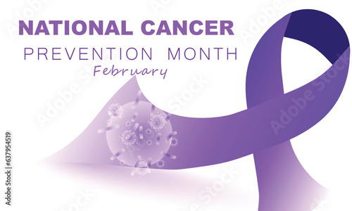 National Cancer prevention month. background, banner, card, poster, template. Vector illustration.