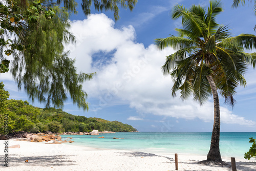 Anse Lazio beach at Praslin island  Seychelles. Coastal landscape