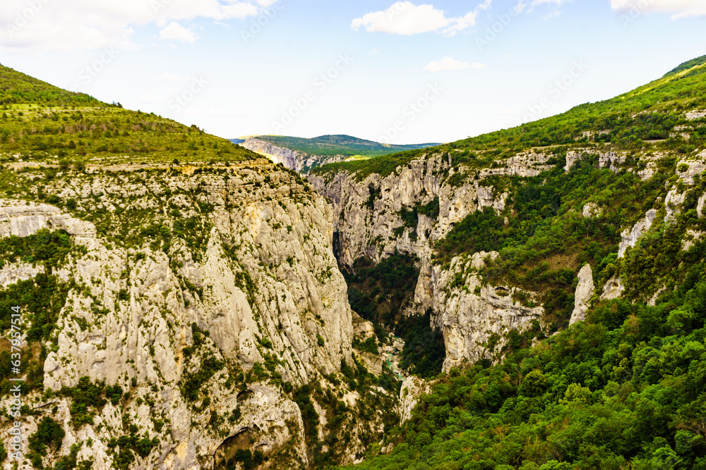 Mountain landscape, Verdon Gorge in France.